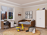 Комплект мебели в детскую комнату Дуб Родос темний/Белый Бэбирум
