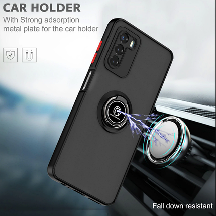 TPU чохол накладка Matte Ring Magnit для ZTE Blade V40 Vita блакитний, фото 3