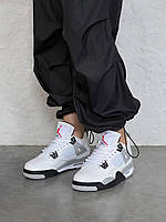 Чоловічі кросівки Nike Air Jordan Retro 4 White Cement кроссовки jordan 4 кросівки джордан 4 ретро