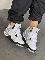 Чоловічі кросівки Nike Air Jordan Retro 4 White Cement кроссовки jordan 4 кросівки джордан 4 ретро