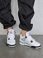 Чоловічі кросівки Nike Air Jordan Retro 4 White Cement кроссовки jordan 4 кросівки джордан 4 ретро