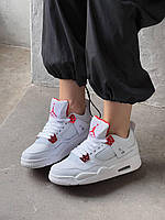 Чоловічі кросівки Nike Air Jordan Retro 4 White/Red кроссовки jordan 4 кросівки джордан 4 ретро