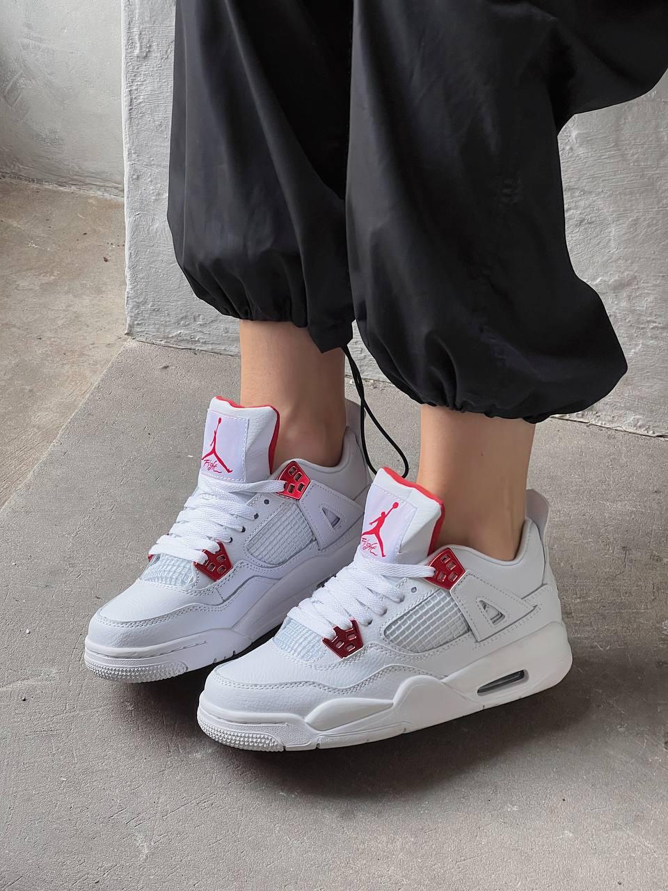 White and on sale red jordans retro