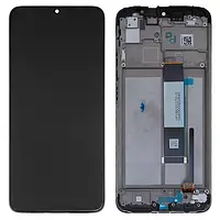 Дисплей Xiaomi Poco M3 l M2010J19CG с тачскрином и рамкой, черный, Original (PRC) | модуль