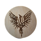 Підставка під чашки, склянки, келихи "Жар-птиця". Патріотичні дерев'яні підставки., фото 3