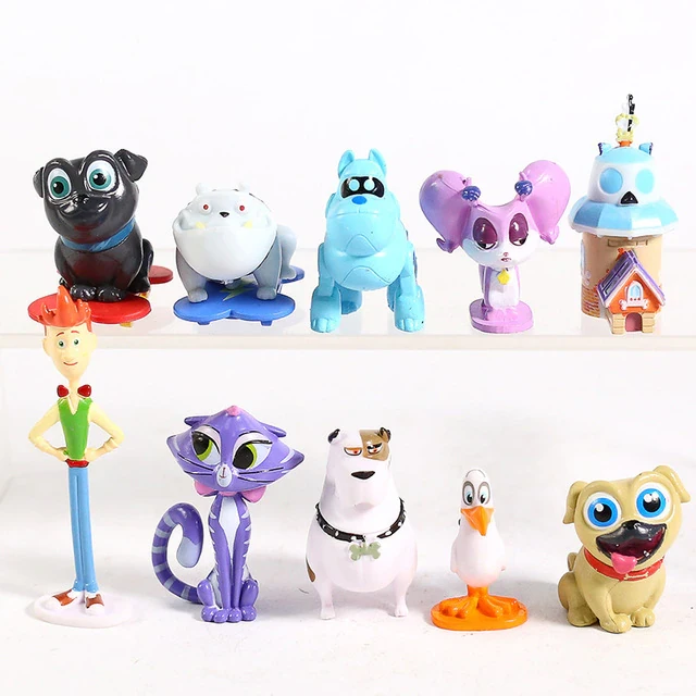 Іграшки фігурки з мультфільму Дружні Мопси 12 шт. Puppy Dog Pals