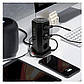Мережевий фільтр-подовжувач з USB Toperek на 9 розеток вертикальний Чорний, фото 5