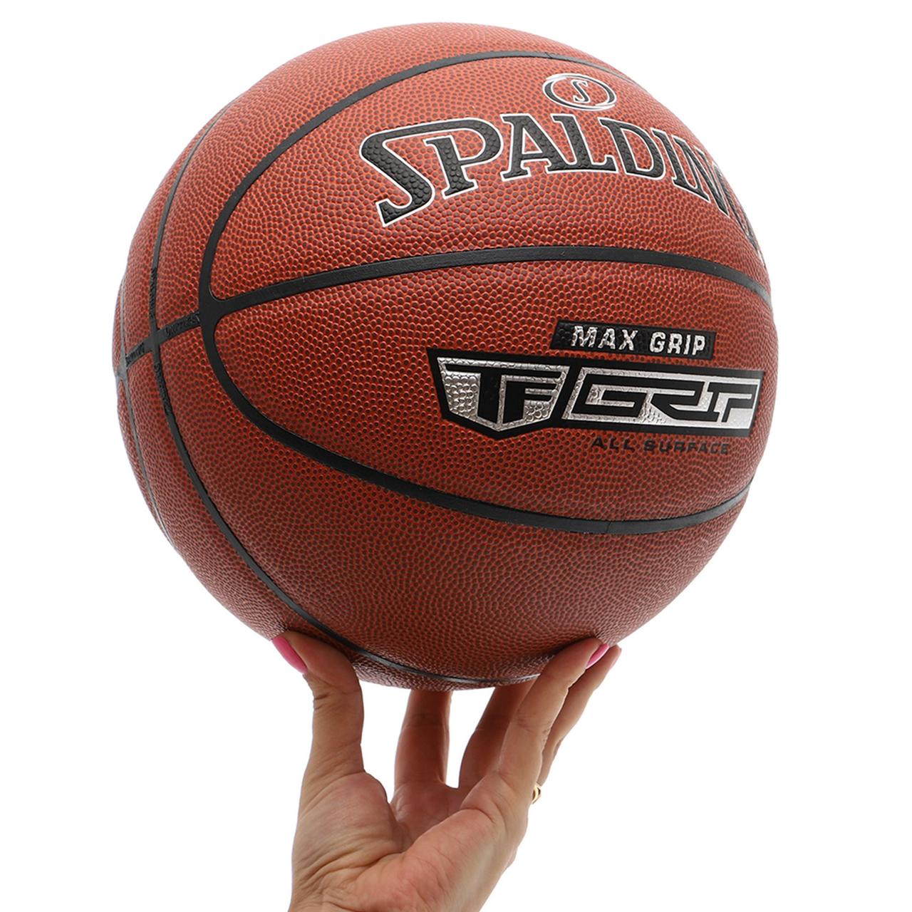 Мяч баскетбольный PU SPALDING TF MAX GRIP 76873Y №7 коричневый - фото 5 - id-p1899291742
