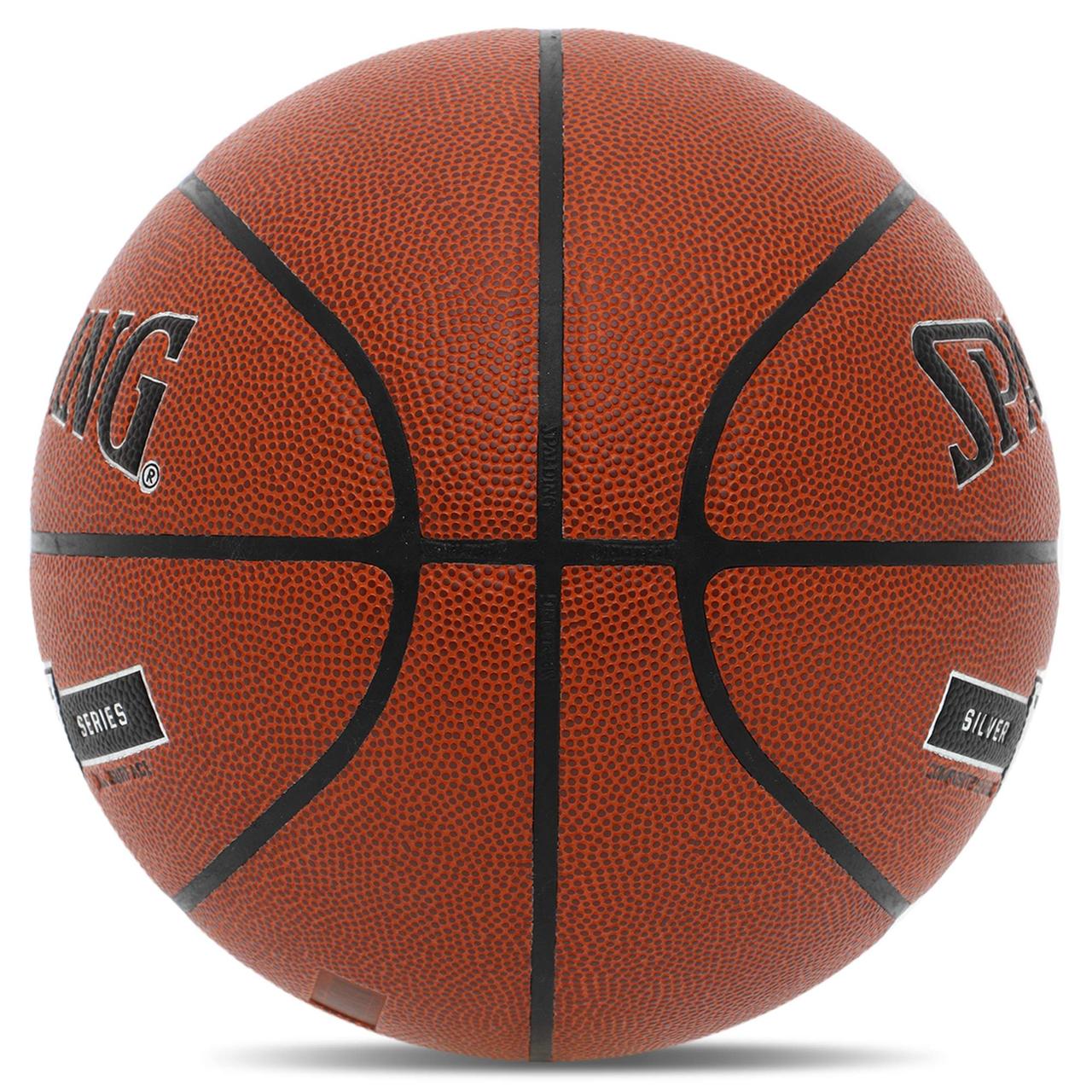 Мяч баскетбольный Composite Leather SPALDING TF SILVER 76859Y №7 оранжевый - фото 3 - id-p1899291743