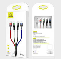 USB Кабель 4в1 USAMS US-SJ317, 2A, Type-C, Lightning 2 шт., Micro USB. 1.2 м