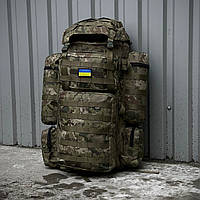 Рюкзак штурмовой мультикам 80 литров Вместительный рюкзак тактический ВСУ флектарн Военный портфель frc
