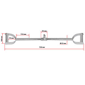 Рукоятка для мищців спини паралельний хват HIGHQ SPORT SC-8086, фото 3