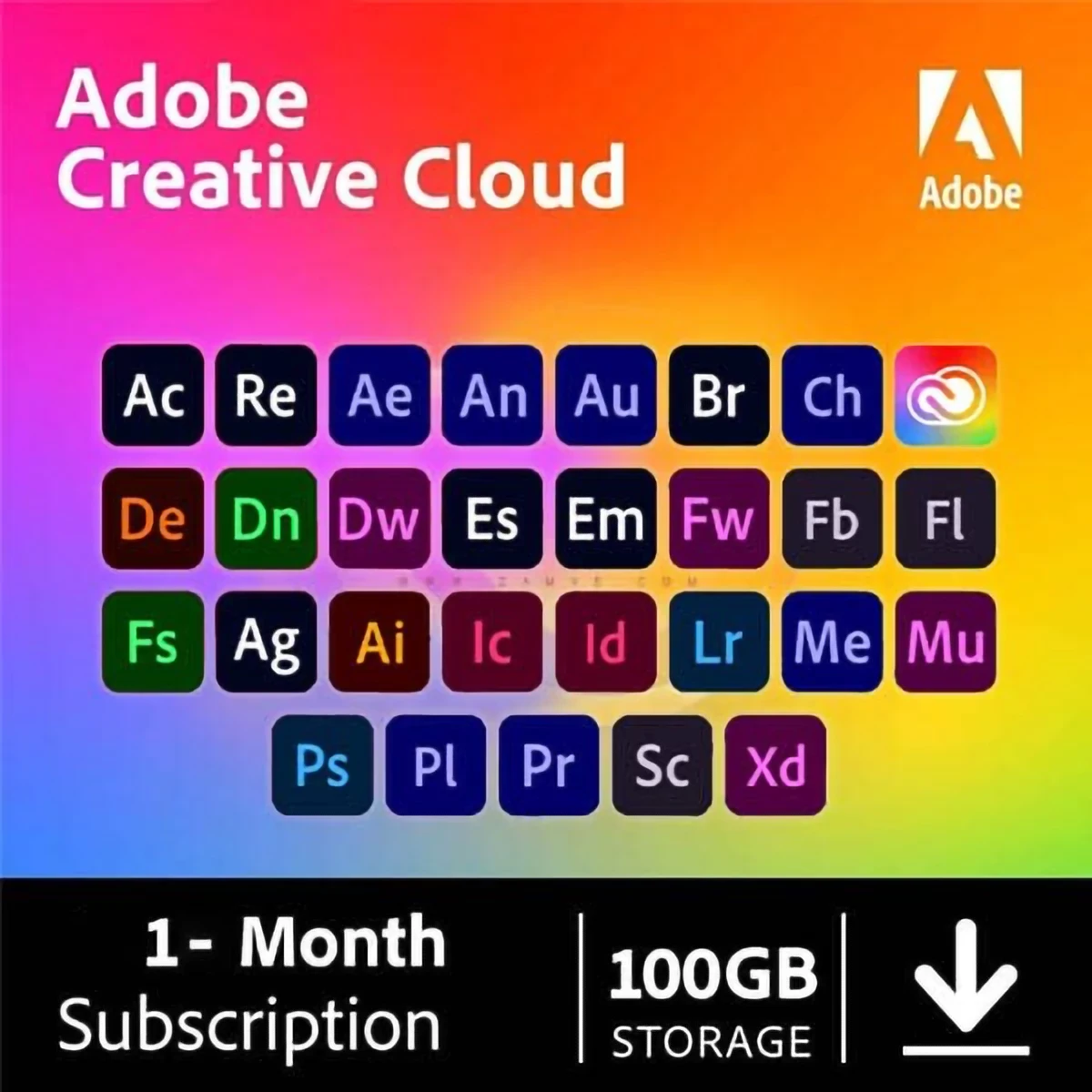 Купить Активация на 1 месяц Adobe Creative Cloud на вашу почту, цена ...