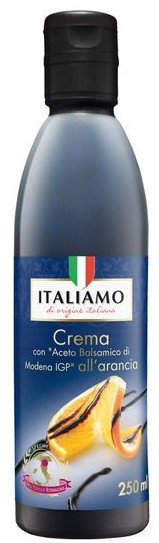 Бальзамічний соус-крем з апельсиновим соком Italiamo Creme Aceto Baisamico di Modena all oranga, 250 г.