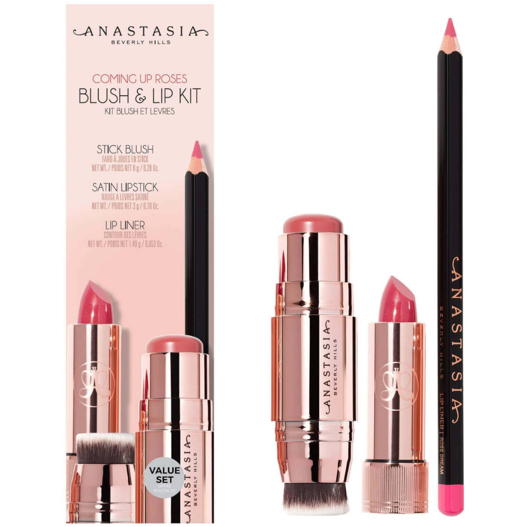 Набір рум'яна в стику + помада + олівець для губ Anastasia Beverly Hills Coming Up Roses Kit 8 г + 3 г + 1.5 г