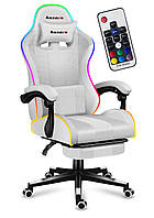 Компьютерное кресло Huzaro Force 4.7 RGB White еко шкіра