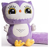 Іграшка подушка плед 3 в 1 Сова (Совушка, совеня) 45 см, фото 2