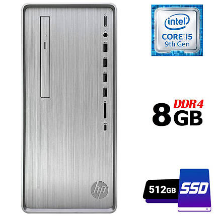 Комп'ютер HP Pavilion TPC-F123 Tower / Intel Core i5-9400 (6 ядер по 2.9 — 4.1 GHz) / 8 GB DDR4 / 512 GB SSD /, фото 1