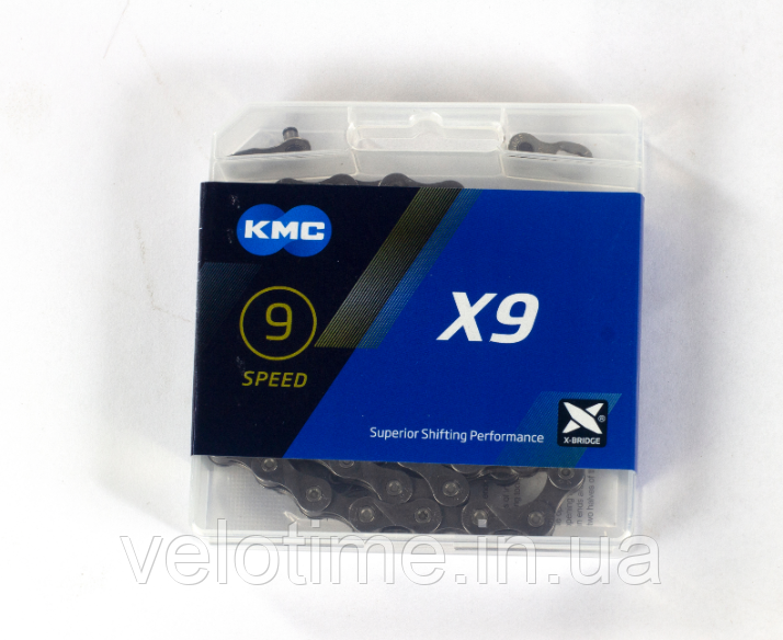 Ланцюг KMC X9 114L (GRY-GRY, сірий)