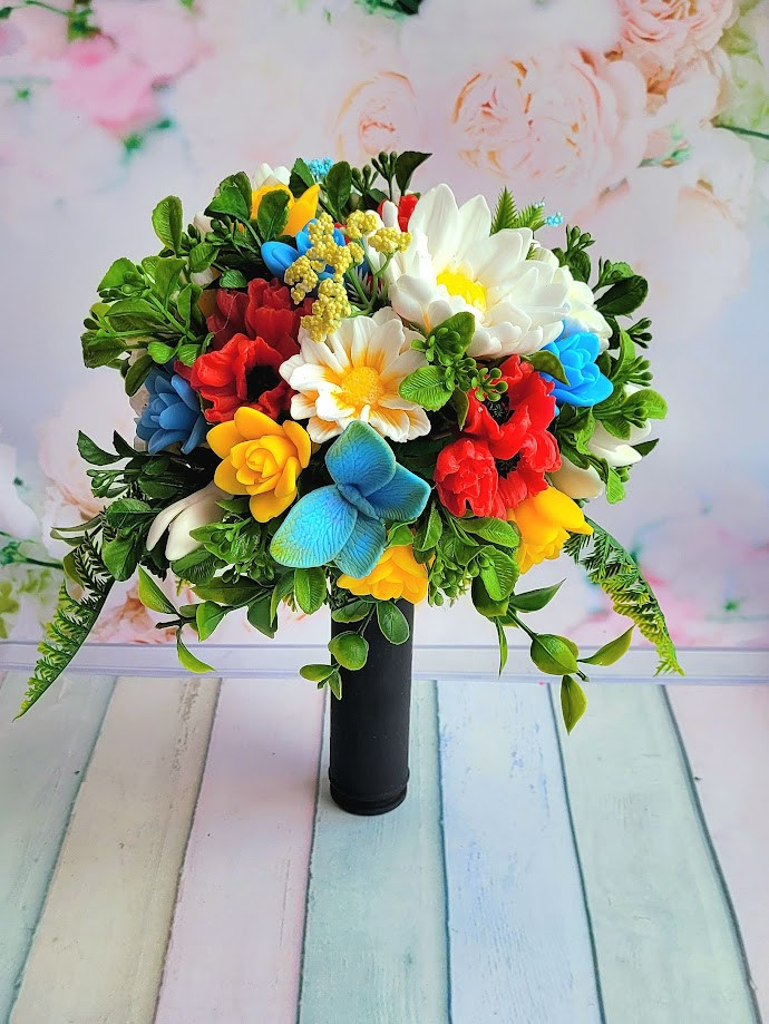 Мило ручної роботи букет в гільзі польові квіти