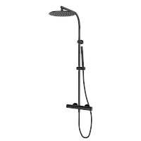 Термостатична душова стійка з верхнім та ручним душем GRB EterNice, колір чорний 90425992 XL PVD