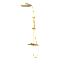 Термостатична душова стійка з верхнім та ручним душем GRB EterNice, колір золото 90425988 XL PVD