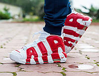 Nike air more cheap uptempo white gym red