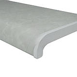 Підвіконня пластикове глянець сірий мармур закруглене WDS, фото 2