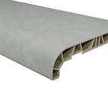 Підвіконня пластикове глянець сірий мармур закруглене WDS, фото 3