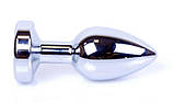 Анальна пробка металева із кристалом Boss Series - Jewellery PLUG Disco Flashlight S, 27мм, фото 6