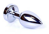 Анальна пробка металева із кристалом Boss Series - Jewellery PLUG Disco Flashlight S, 27мм, фото 8