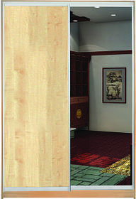 Шафа-купе з фасадом "КЛАСІК 1" 2/6 дуб + зеркало