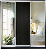 Шафа-купе з фасадом "КЛАСІК 1" 6/1/6 зеркало+венге+зеркало