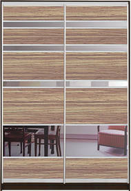 Шафа-купе з фасадом "КЛАСІК 3" 29/29 рафия+рафия