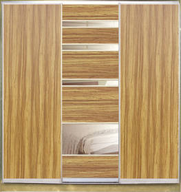 Шафа-купе з фасадом "КЛАСІК 2" 85/29/85 рафия+рафия/зерк