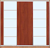 Шафа-купе з фасадом "КЛАСІК 3" 17/3/18 яблоня+м/зерк.