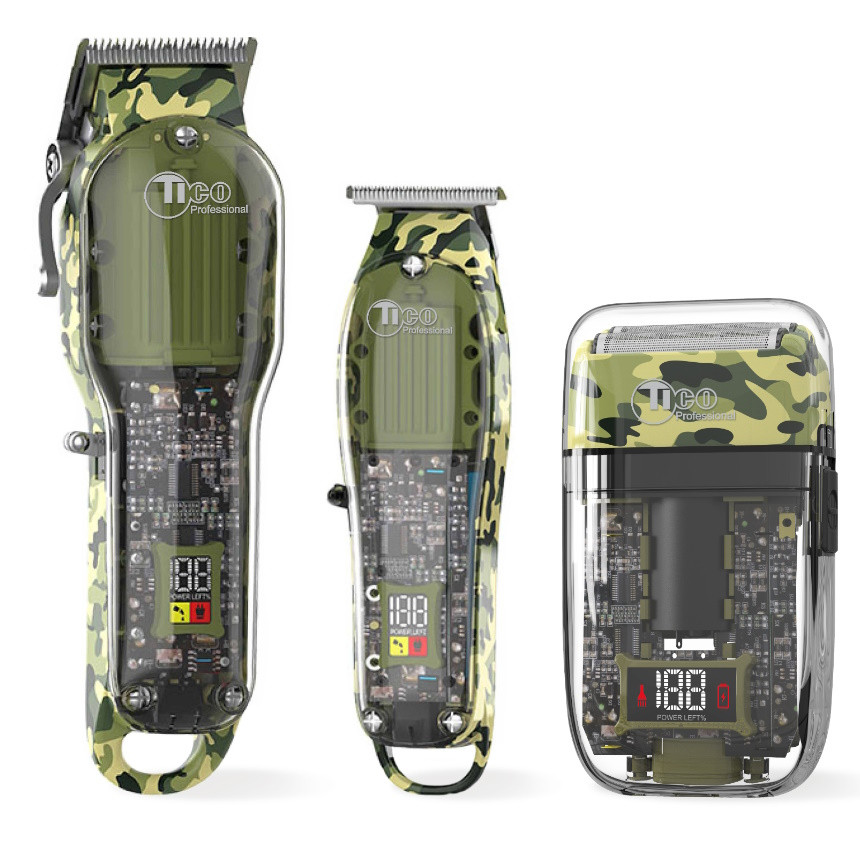 Набір машинок TICO Professional Military (Машинка + тример + шейвер) (100438)