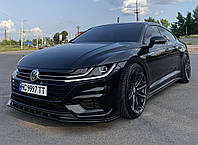 Сплиттер VW Arteon R-line (17-20) тюнинг обвес губа юбка элерон (V3)