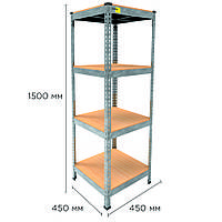 Металлический стеллаж MRL-1500 ( 450x450) оцинкованный