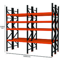 Паллетный стеллаж PR-Super Heavy (5000x5000x2200-12-16)