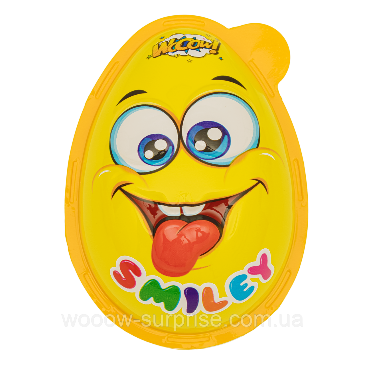 Яйце пластикове з цукерками та сюрпризом для дівчинки та хлопчика Smiley face 35г