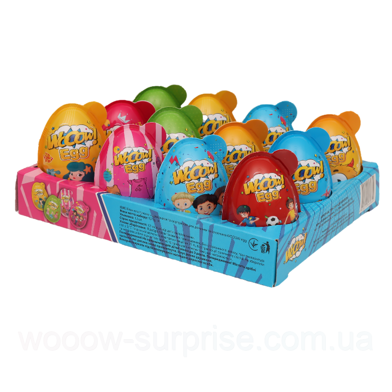 Яйце пластикове з цукерками та сюрпризом для дівчинки та хлопчика Mini egg