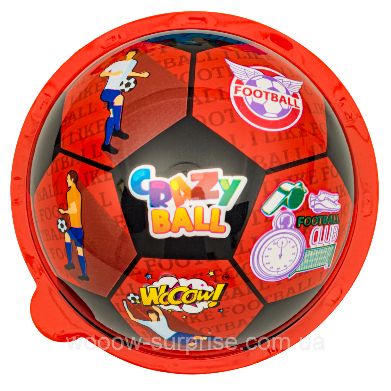 М'яч пластиковий з цукерками та сюрпризом для дівчинки та хлопчика Crazy ball