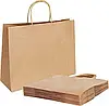 Паперовий пакет крафт із ручками бурий 320х160х280 (1 уп/10/шт) - 4