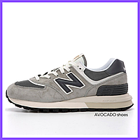 Кроссовки мужские и женские New Balance 574 Legacy Grey Black / Нью Беланс 574 темно-серые