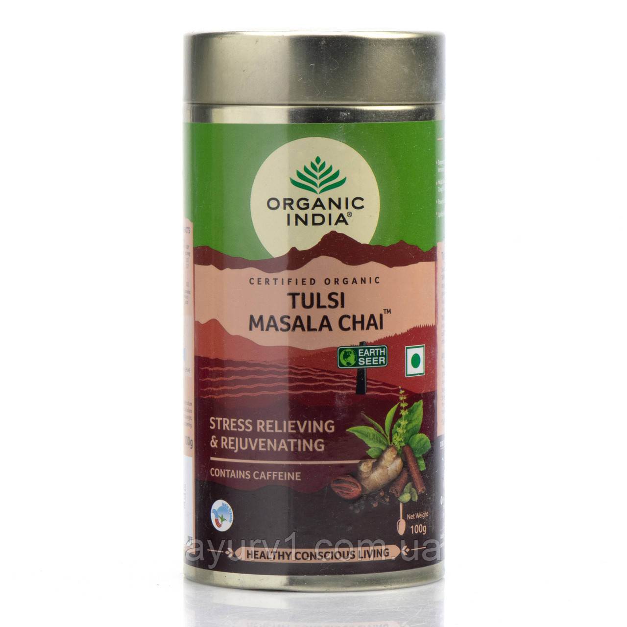 Органічний чай Organic India/Tulsi Chai Masala Tea/100 г.