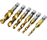 Набір свердел-мітчиків Duovite KST-9224 HSS 0.5-1.5 мм для нарізування різі, 6 шт., фото 3