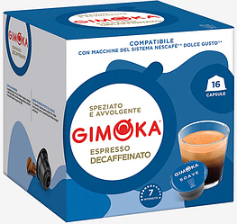 Кава в капсулах Дольче Густо — Dolce Gusto Gimoka Espresso DECAFFEINATO 16 капсул!