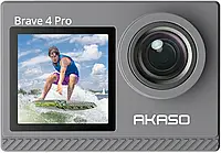 Портативная экшн-камера Akaso Brave 4 Pro с двумя камерами Серый