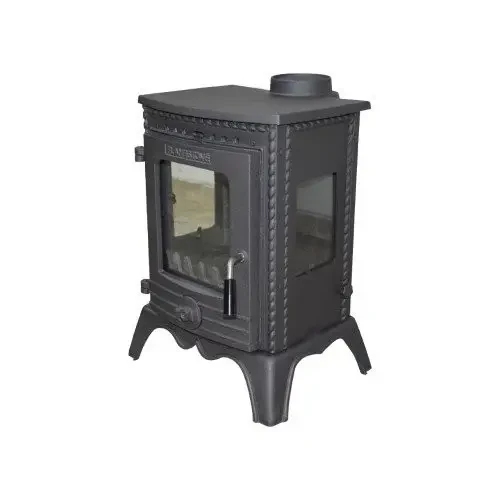 Опалювальна чавунна піч камін на дровах окремостояча Flame Stove Sirius Minor Lux